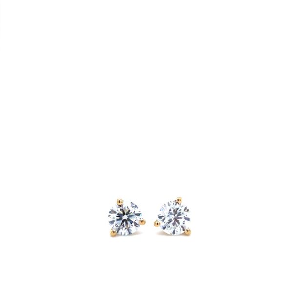 14k Yellow Gold Lab Grown Diamond Stud Earrings 1.53ctw