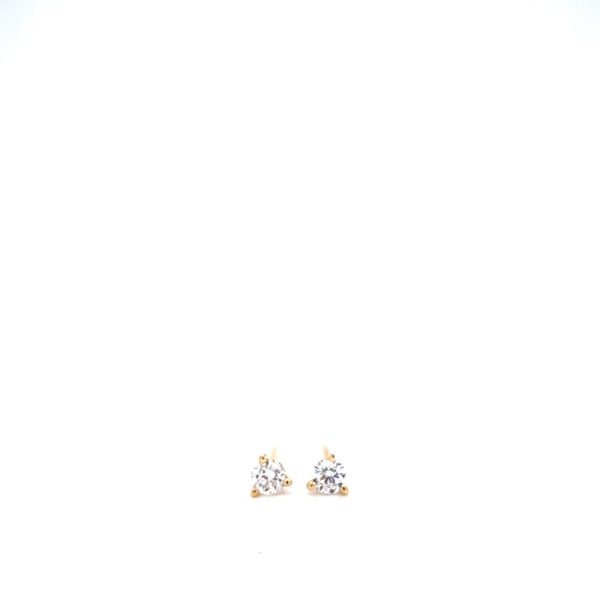 14k Yellow Gold Lab Grown Diamond Stud Earrings .27ctw