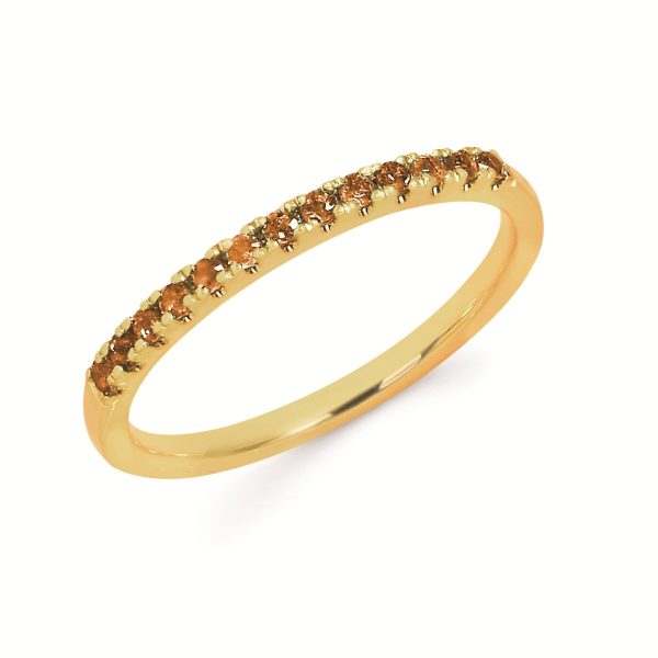 14k Yellow Gold Citrine Birthstone Band