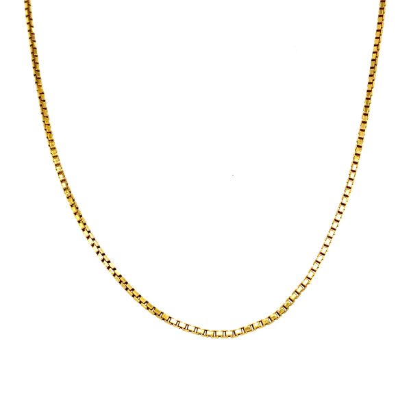 14k Yellow Gold 16 Inch Box Chain Necklace