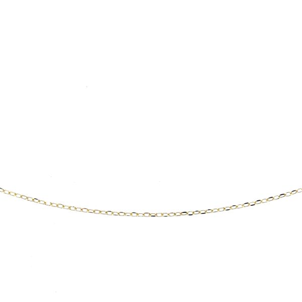 14k Yellow Gold 16 Inch Diamond-Cut Cable Chain 0.8mm - Image 2