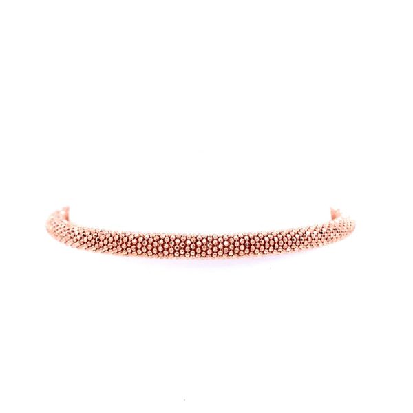 Pink Copper-Plated Sterling Silver Bangle Bracelet