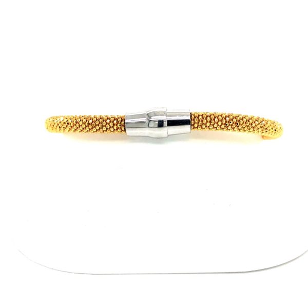 Yellow Plated Sterling Silver Bangle Bracelet - Image 2