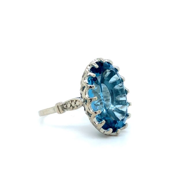 Sterling Silver Blue Topaz Ring - Image 2